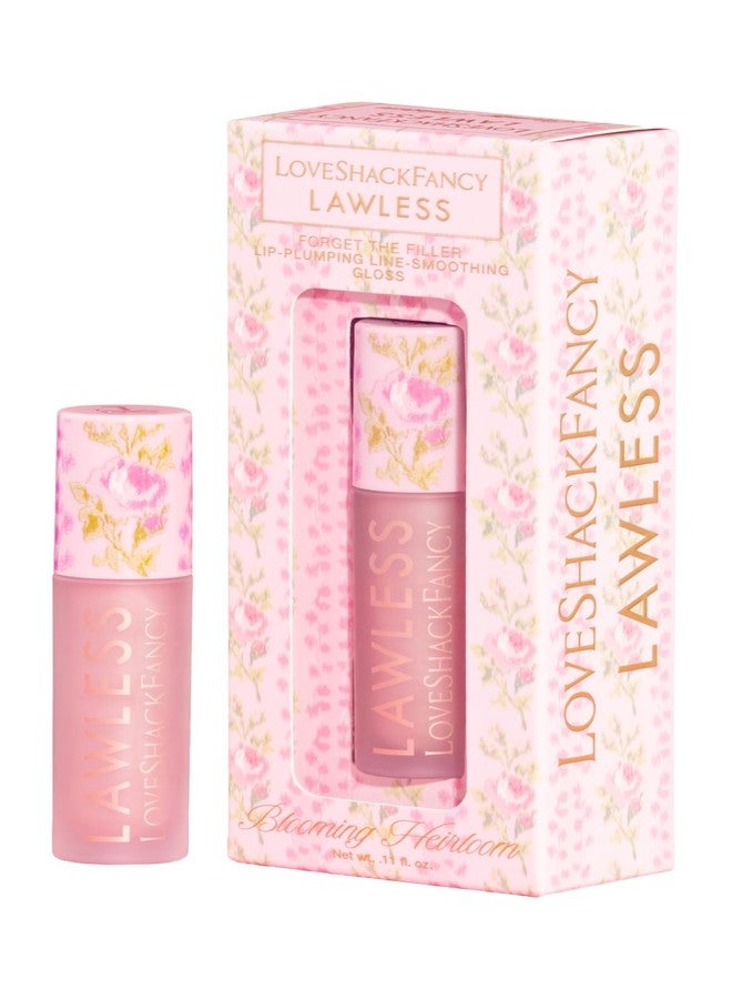 Lawless Women's x LoveShackFancy Forget The Filler Lip Plumping Gloss, Blooming Heirloom, Pink, 0.11 Ounce - Image 1